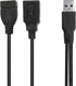 GINTOOYUN USB 3.0 Splitter Cable,USB Type A 3.0 Male to 3.0 Female and 2.0 Female Y Extension Splitter Cable for PC,Laptop,Length 30cm...