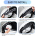 2 PCS Car Side Rearview Mirror Rain Eyebrow Blind Spot Mirror, Carbon Fiber Two-in-one Rain Reflective Protector, 360 Drgree Adjustable Reversingr...