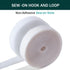 Sew on Hook and Loop Strips 1-1/2in x 3yd | Easy to Sew | Excellent Grip | Non-Adhesive Back Nylon Strips Fabric Fastener Non-Adhesive Interlockin...