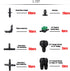 128 Pcs 1/4 Barbed Connectors Irrigation Fittings Kit, 3/4'' to 1/4'' Hose Adapter,Convert 3/4" Female Hose Thread to 2-Way 1/4" Tubing for Repair...