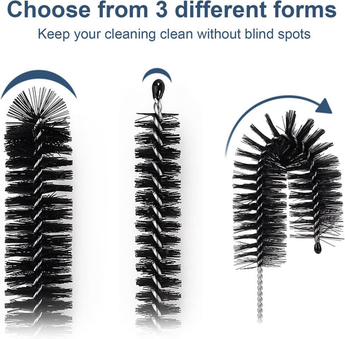 Straw Cleaner Brushes Sets, 12 Pieces 8.2 Inch Botthle Cleaning Brush and Nylon Tube Brush Brush Kit for Sippy Cup, Tumbler, Water Bottle, Drinkin...
