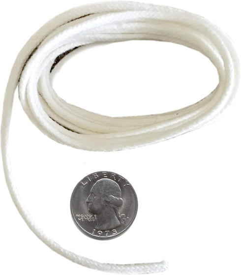 USA Firefly Brand - 5 Feet of 2.6mm Braided Eco Cotton Replacement Wick for Oil Lamps and Candles for Round Wick Holders...