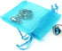 50 Pcs Per Pack 4x6 Gifts Wrap Bags Aqua Blue, Organza Sheer Fabric, Drawstring Transparent Mesh Bags for Baby Shower Favor,Anniversary,Dried Lave...