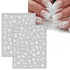 JMEOWIO 12 Sheets Spring White Flower Nail Art Stickers Decals Self-Adhesive Pegatinas Uñas Summer Butterfly Leaf Floral Nail Supplies Nail Art De...