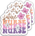 (3Pcs) Future Nurse Sticker Nursing Student Stickers Nursing School Die Cut Waterproof Vinyl Decal Decorate for Books, Laptops, Tumblers, Water Bo...