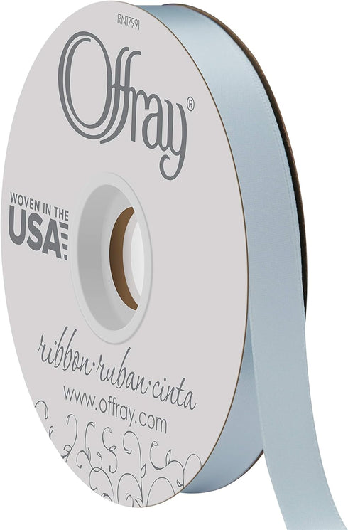 Double Face Satin Ribbon, 50 Yards, Light Blue...