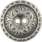 Bezelry 12 Pieces Flower Engraving Gray Silver Metal Hole Buttons 23mm (7/8 inch)...