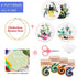 Santune 4pcs Embroidery Kit with Cat and Plant Patterns, Instructions for Beginners Cross Stitch Kits for Adults,2 Embroidery Hoops,Color Threads ...