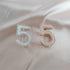 Crystal Pearls Lucky Number Five Brooch for Women Girl Men Fashion Lapel Pins Corsage Scarf Pin Rhinestones Breastpin for Wedding Party Banquet Cl...