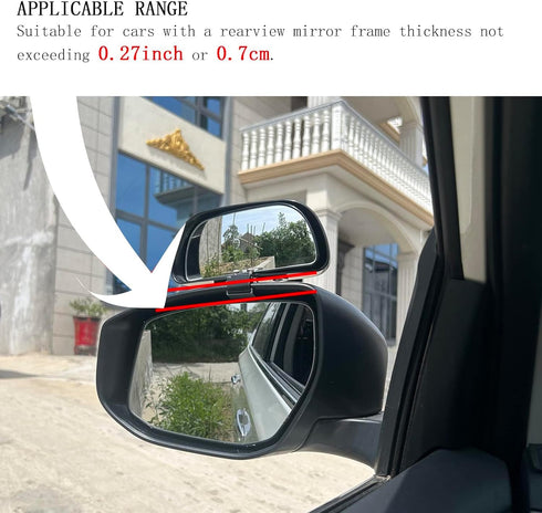 Blind Spot Mirror for Car, Rectangle Rear View HD Glass Wide Angle Mirror, Auto Blind Spot Mirror for Car Truck SUV RV...