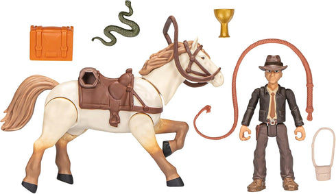 Indiana Jones Worlds of Adventure with Horse Action Figure Set, 2.5-inch, Action Figures for Kids Ages 4 and Up...