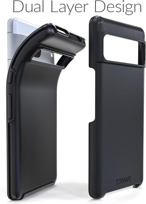 Crave Dual Guard for Google Pixel 7 Case, Shockproof Protection Dual Layer Case for Google Pixel 7 - Black...