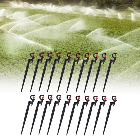 Irrigation Sprinkler, 20Pcs G-Type 360 Degree Sprinkler Nozzle Plants Watering Spray Nozzle Lawn Watering Dripper System...