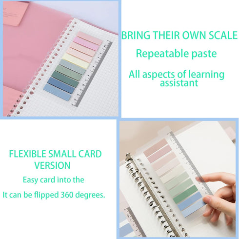 Sticky Tabs 800pcs Strip Index Tabs Page Markers Book Tabs Note Tabs Colorful Tabs Page Tabs Book Flags Writable Page Sticky Notes for Page Markin...