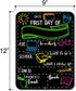 Chalkboard Style First Day of School Photo Prop Tin 9 inch by 12 inch Sign - Reusable Easy Clean Back to School - Customizable with Liquid Chalk M...