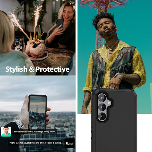 Jiunai for Samsung Galaxy A35 5G Case, Galaxy A35 Case Shockproof Heavy Duty Dual Layer Protective Tough Dust Proof Rugged Cover Cell Phone Case f...