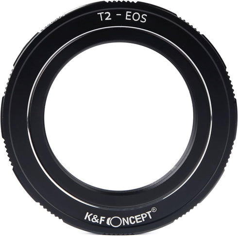 K&F Concept Lens Mount Adapter T-Mount (T/T-2) Screw Mount SLR Lens to Canon EOS (EF, EF-S) Mount SLR Camera Body...