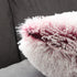 Uhomy 2 Packs Fluffy Accent Pillows Cover 20"x20", Soft Burgundy Ombre Faux Fur Throw Pillow Case, Modern Luxury Decorative Square Cushion Cover f...