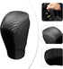 Carbon Fiber Car Gear Shift Knob Cover,Leather Stick Shift Cover with Needle & Thread,Stylish Car Decorations Car Shift Knob Cover Compatible with...