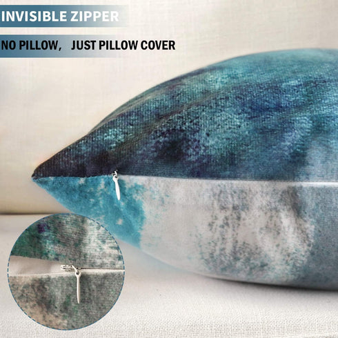 Turquoise Throw Pillow Covers 20x20 Teal, 2 Pack Square Decorative Pillow Cases Cushion for Farmhouse Home Decor...