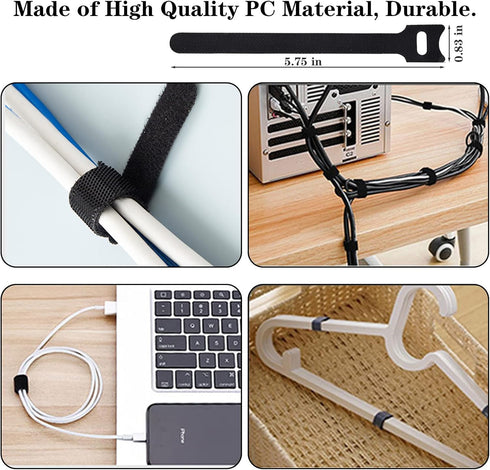 311Pcs Cable Management Organizer Kit 4 Cable Sleeve Split,53Cable Clips 12Cord Clips Holder,22 Cable Ties, 20 Adhesive Wall Cable Tie, 200Fasten ...