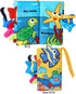 Baby Plush Cloth Book Toy ,Soft Crinkle Books for Babies, Non Toxic Fabric Touch and Feel Crinkle Cloth Books Early Educational Stimulation Toys f...