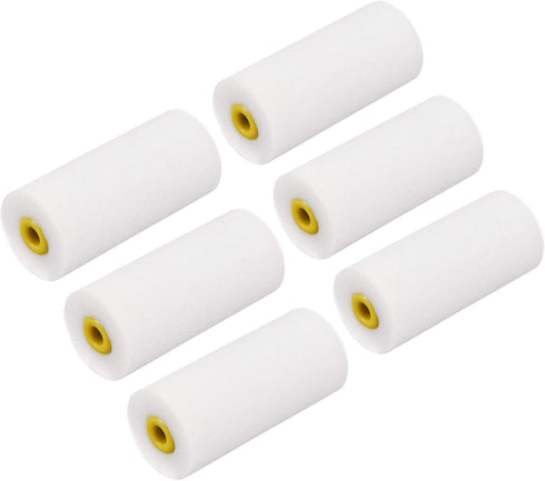 uxcell Paint Roller Cover 3 Inch Mini High-density Foam Brush for Household Wall Painting Treatment 6Pcs...