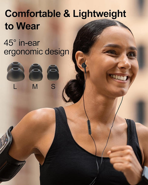 USB C Headphones for iPhone 15 Pro Max Samsung Galaxy S23 S22 Ultra S21 FE S20 A53, USB Type C Earbuds HiFi Stereo in Ear Bass Wired Earphones wit...