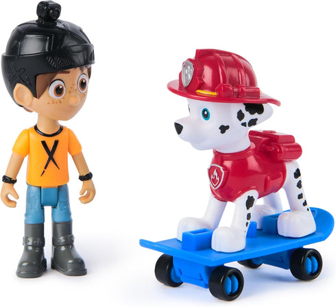 Paw Patrol Marshall & Daring Danny X Figures Set with Skateboard, Kids Toys for Boys and Girls Ages 3 and Up...