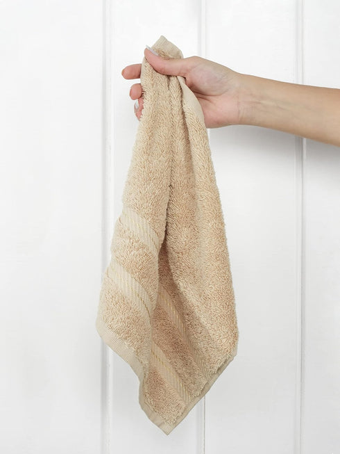 American Soft Linen Luxury Washcloths for Bathroom, 600 GSM 100% Cotton 4 Piece Turkish Wash Cloth Set, 13x13 in Soft Rags for Body and Face, Beig...