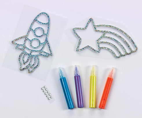 Creativity for Kids Window Art Outer Space - Create Your Own Window Art, Suncatcher Kits for Kids, Space Toy Stocking Stuffers for Kids...