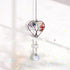 Rainbow Crystal Sun Catcher, Tree of Life Suncatchers Heart Shaped Hanging Ornament Chakra Stones Window Crystal Ball Prism Pendant Garden Home Ca...