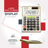 Desktop 12-Digit Business Calculator with Dual Power, Solar and Battery, for Basic, Finance and Tax Calculations, Desk Calculators for School or O...