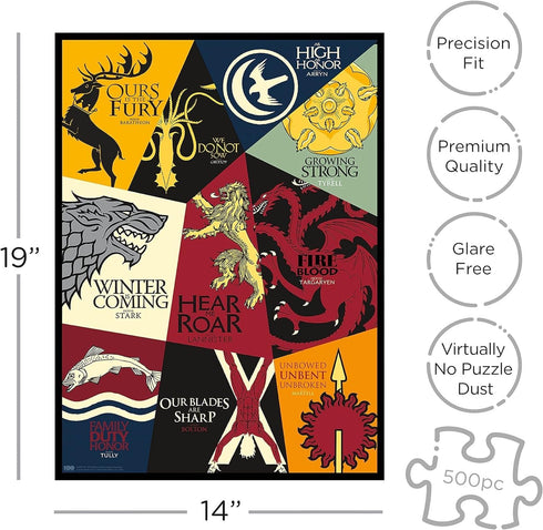 AQUARIUS - Games Of Thrones Mottos 500 Piece Jigsaw Puzzle...
