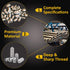 Cone Point Set Screws 48 Pcs (M3,M4,M5,M6) Hex Head - Metric 304 Stainless Steel Grub Screws Assorted Sizes Ideal for Home Repairs, Bathroom Fixtu...