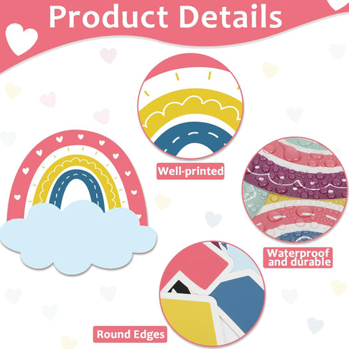 Motivational Rainbow Bulletin Board Cutouts, Happy Sunshine Day Inspirational Positive Classroom Decoration You are a Rainbow of Possibilities Acc...