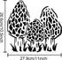 Morel Mushroom Stencil Mushroom Painting Stencils Mushroom Grass Pattern 11.8×11.8 Inch Reusable Garden Stencils for Painting on Wood, Floor, Wall...