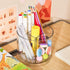 360 Degree Rotating Desk Organizer, Dual-Purpose Pencil Pen Holder for Desk, Rotating Desk Pen Organizer with 5 Compartments, Desk Caddy Pencil Cu...