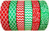 Christmas Ribbon 30 Yards(6 X 5yds) 1 Inch Red Green Grosgrain Ribbon Chevron Swirl Quatrefoil Printed...