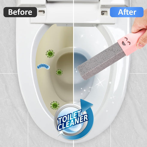 10 Packs Pumice Stone for Cleaning with 2 Universal Handle,Grey Pumice Stone Cleaner for Cleaning Toilets, Bathrooms, Kitchens, Spas, Pools, House...