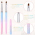 2 Pcs Nail Art Clean Up Brushes, Abeillo Round & Angled Nail Polish Brush for Cleaning Fingernails, Nail Painting Brushes for Nail Art Design & Po...