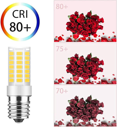 TAIYALOO E17 LED Bulb Dimmable, 5W Microwave Oven Bulb, Natural White 4000K, 40W Halogen Bulb Replacement for Microwave, Over Stove Appliance, Ran...