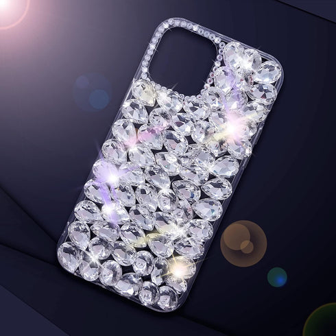 Bonitec Compatible with iPhone 13 Pro Max Case for Women 3D Glitter Sparkle Bling Case Luxury Shiny Crystal Rhinestone Diamond Bumper Clear Gems C...