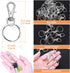 Audab 50 Sets Keychain Rings for Crafts, Assembled Key Chains Hardware for Key Chains, Crafts and Lanyards...