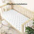 Synrroe Fitted Muslin Crib Sheets, Stretchy Crib Bed Sheets for Babies Boys, Super Soft and Comfortable 100% Cotton Bed Sheets Double Layers (Anch...