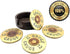 Bellaa Shotgun Shell Coasters 12 Gauge Set of 4 + 1 Pcs Holder Included, Buckshot Gun Solid Strong Heavy Duty Man Cave Bullet Rustic Decor Dining ...