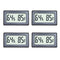 Veanic 4-Pack Mini Digital Thermometer Hygrometer Meters Gauge Indoor Large Number Display Temperature Fahrenheit (?) Humidity for Home Office Humidors Jars Incubators Guitar Case