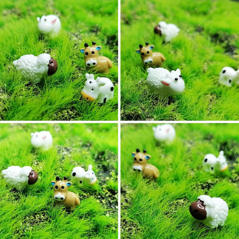 40 Pcs Mini Animals Miniature Resin Sheeps and Cows,Fairy Garden Moss Landscape Ornaments for Outdoor Decoration,Home Décor …...