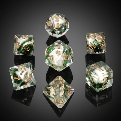 Skull DND Dice, DNDND 7PCS Resin Dice Set with Velvet Pouch for Dungeons and Dragons D&D Role Playing Games and Tabletop Games ?Skull...