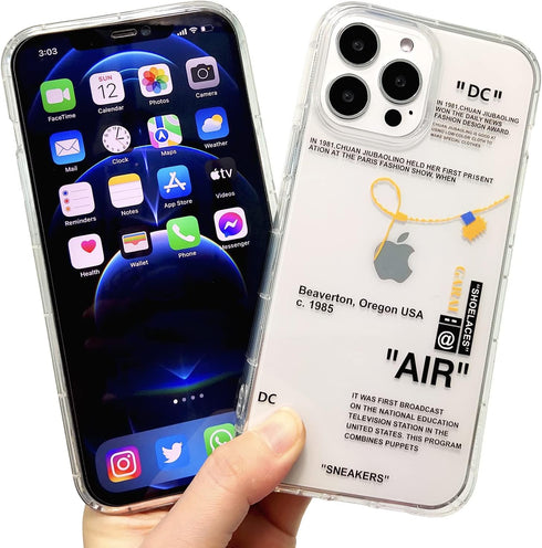 Slim Fit Protective Cases for iPhone 13 6.1 inch, Cool Classic Hot Cartoon Graphics Ultra Thin Soft Silicone Gel Rubber TPU Sports Shoes Brand Sne...